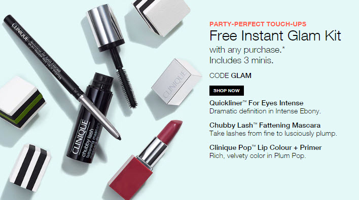 Receive a free 3-piece bonus gift with your Clinique purchase