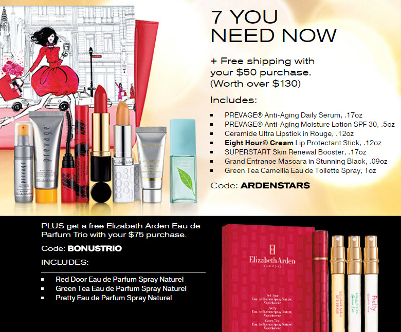 Receive a free 10-piece bonus gift with your $75 Elizabeth Arden purchase