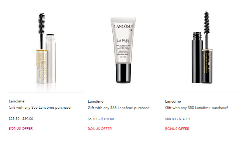 Receive a free 3-piece bonus gift with your $65 Lancôme purchase