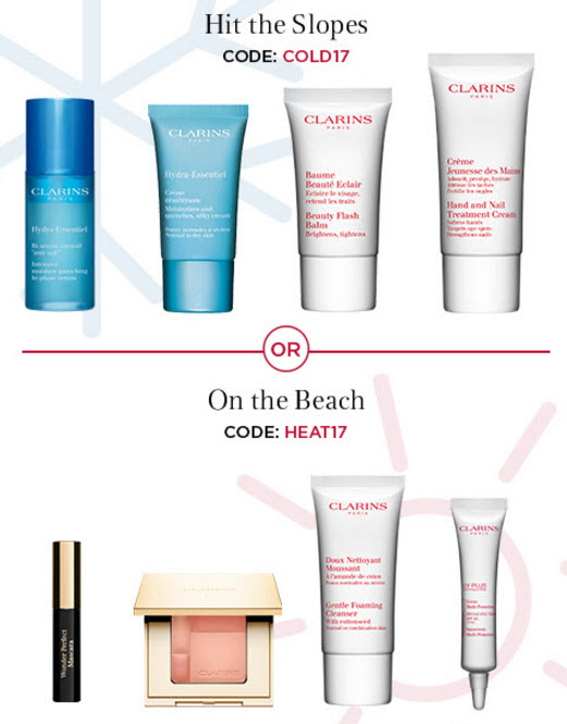 Receive your choice of 4-piece bonus gift with your $100 Clarins purchase