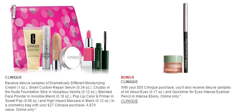 Receive a free 9-piece bonus gift with your $55 Clinique purchase