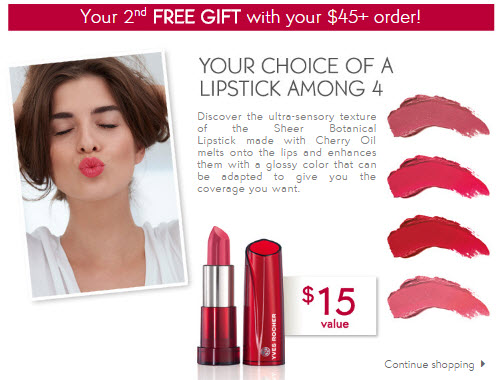 Receive a free 4-piece bonus gift with your $45 Yves Rocher purchase
