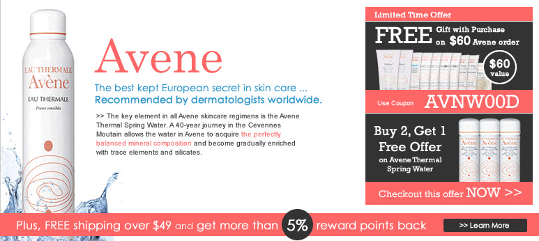 Receive a free 3- piece bonus gift with your $60 Avène purchase