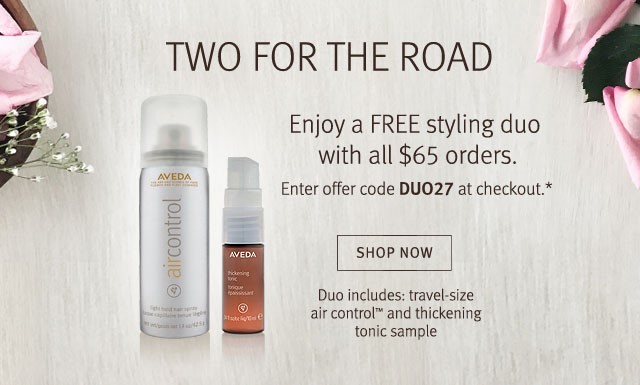 Receive a free 7-piece bonus gift with your $65 Aveda purchase