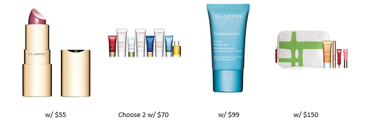 Receive your choice of 3-piece bonus gift with your $70 Clarins purchase