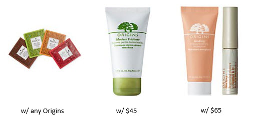 Receive a free 7-piece bonus gift with your $65 Origins purchase