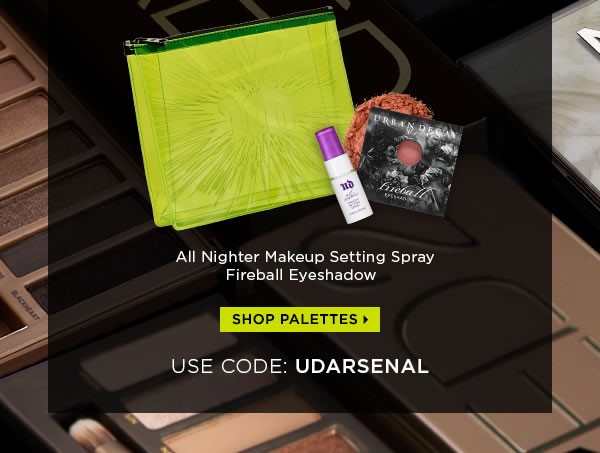 Receive a free 3-piece bonus gift with your Urban Decay Palette purchase
