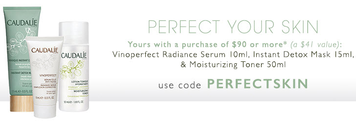 Receive a free 3-piece bonus gift with your $90 Caudalie purchase