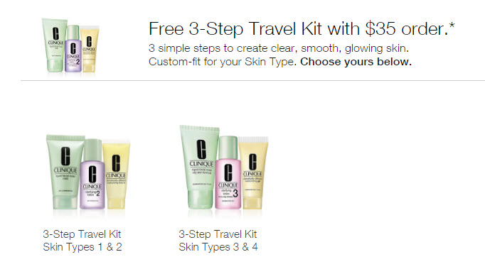 Receive a free 3-piece bonus gift with your $35 Clinique purchase