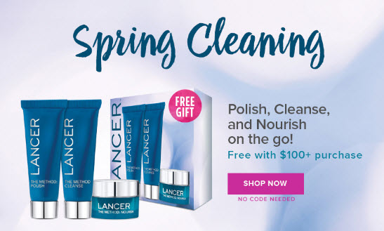 Receive a free 3-piece bonus gift with your $100 LANCER purchase