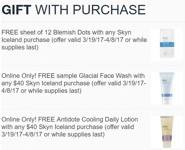 Receive a free 14-piece bonus gift with your $40 Skyn Iceland purchase
