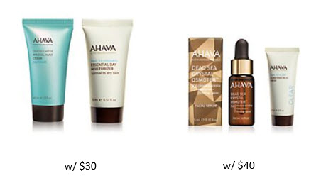 Receive a free 4-piece bonus gift with your $40 AHAVA purchase