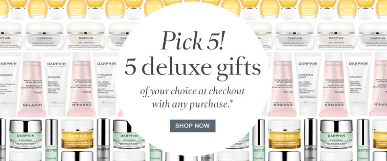 Receive your choice of 5-piece bonus gift with your Darphin purchase