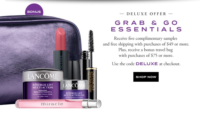 Receive a free 6-piece bonus gift with your $75 Lancôme purchase