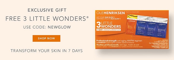 Receive a free 28-piece bonus gift with your OLE HENRIKSEN purchase