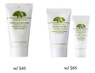 Receive a free 3-piece bonus gift with your $65 Origins purchase