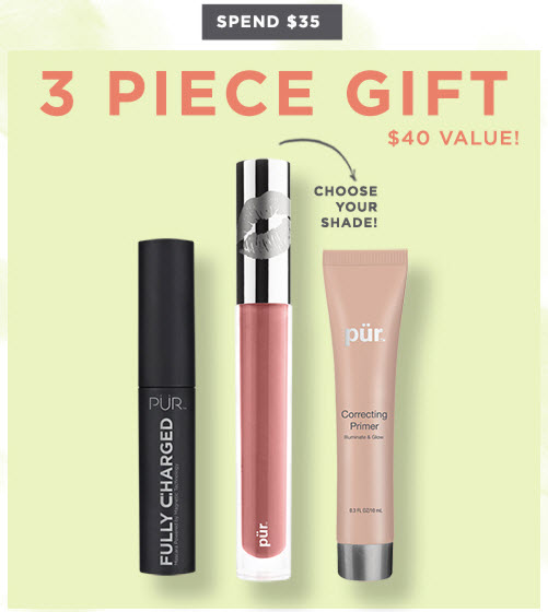 Receive a free 5-piece bonus gift with your $75 PÜR purchase