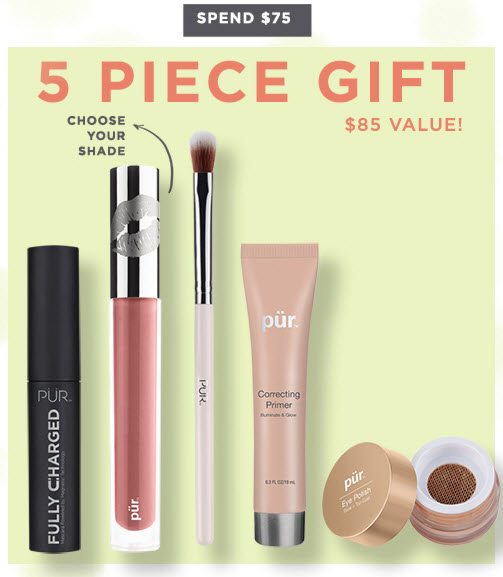 Receive a free 3-piece bonus gift with your $35 PÜR purchase