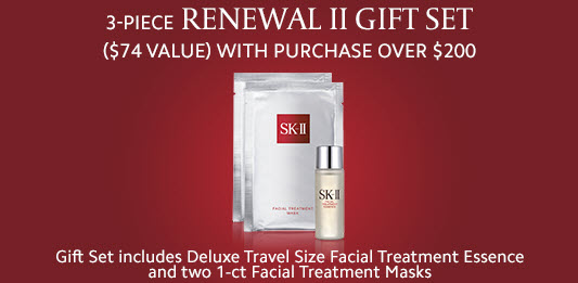Receive a free 3-piece bonus gift with your $200 SK-II purchase