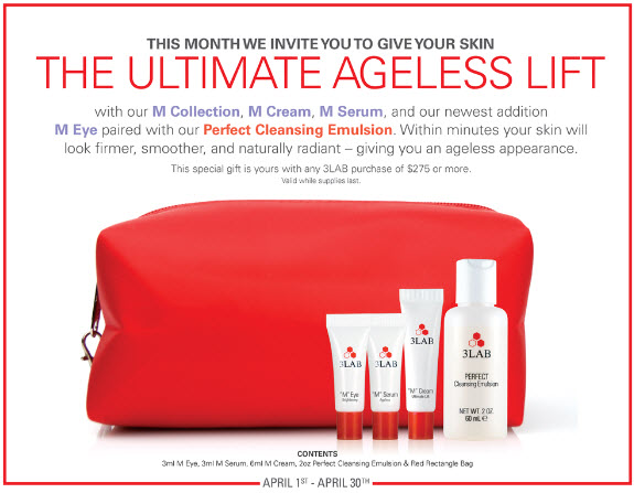 Receive a free 5-piece bonus gift with your $275 3LAB purchase