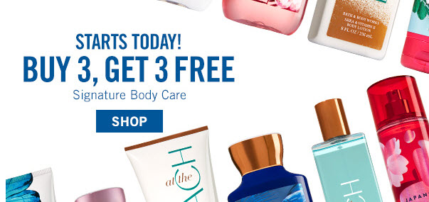 Receive your choice of 3-piece bonus gift with your 3 Products purchase