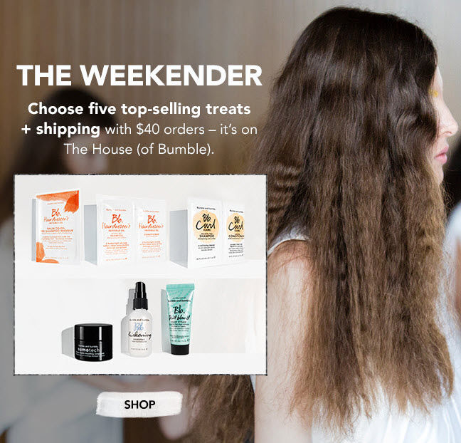 Receive your choice of 5-piece bonus gift with your $40 Bumble and bumble purchase