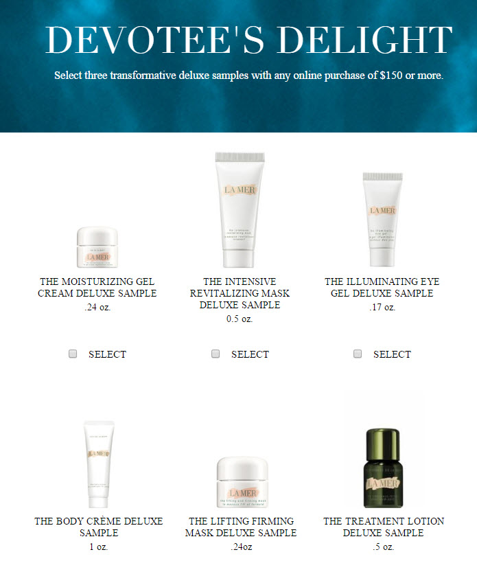 Receive your choice of 3-piece bonus gift with your $150 La Mer purchase