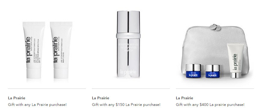 Receive a free 7-piece bonus gift with your $400 La Prairie purchase