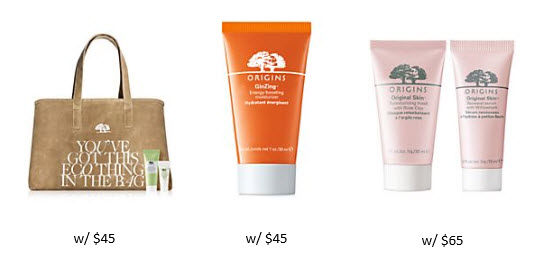 Receive a free 6-piece bonus gift with your $65 Origins purchase
