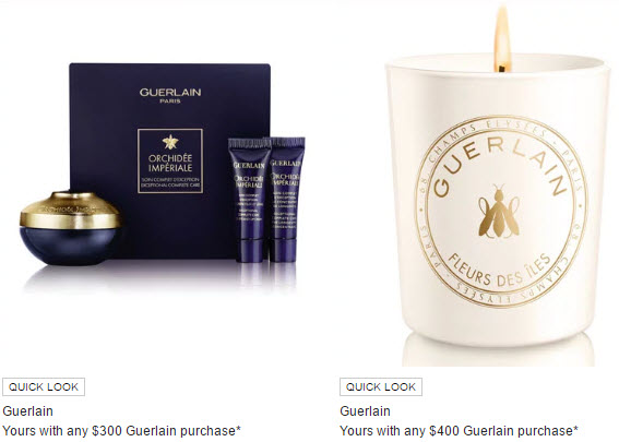 Receive a free 4-piece bonus gift with your $400 Guerlain purchase