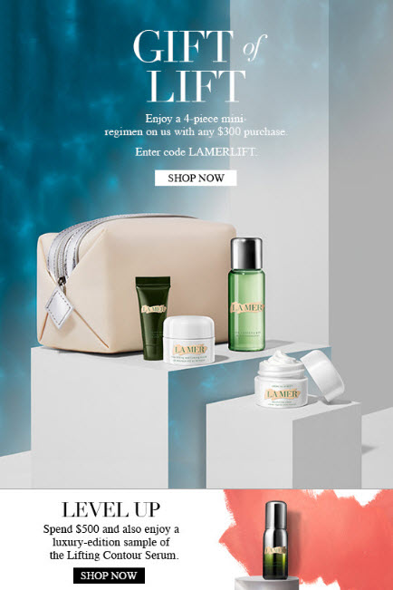 Receive a free 6-piece bonus gift with your $500 La Mer purchase