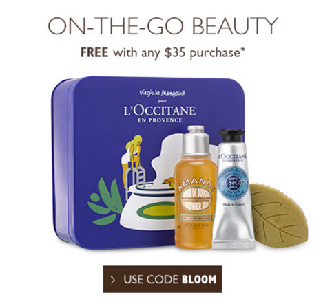 Receive a free 3-piece bonus gift with your $35 L'Occitane purchase