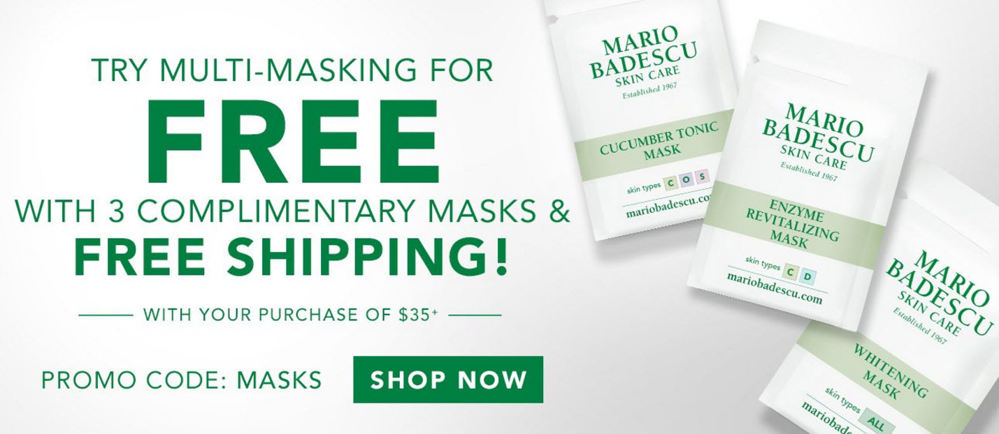 Receive a free 3-piece bonus gift with your $35 Mario Badescu purchase