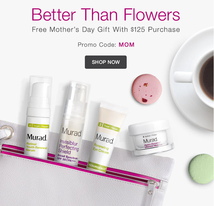 Receive a free 5-piece bonus gift with your $125 Murad purchase