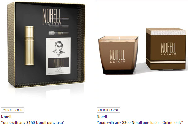 Receive a free 5-piece bonus gift with your $300 Norell New York purchase