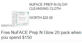 Receive a free 20-piece bonus gift with your $150 NuFace purchase