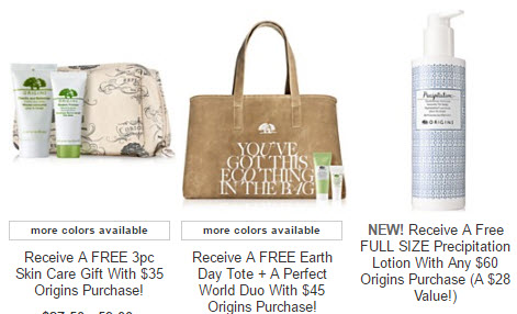 Receive a free 7-piece bonus gift with your $60 Origins purchase