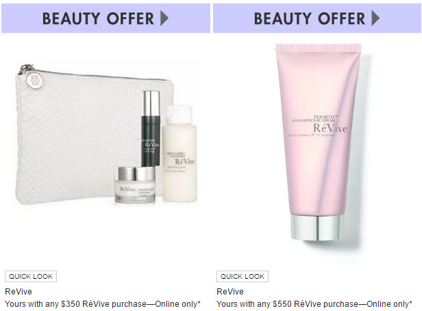 Receive a free 5-piece bonus gift with your $350 RéVive purchase