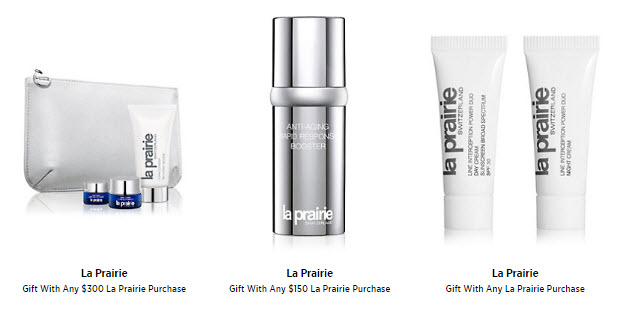 Receive a free 3-piece bonus gift with your $150 La Prairie purchase