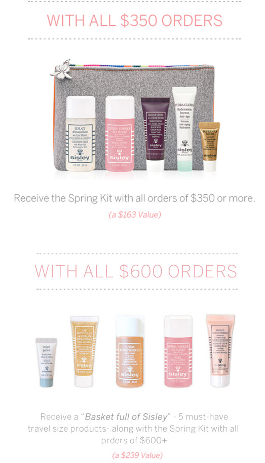 Receive a free 11-piece bonus gift with your $600 Sisley Paris purchase