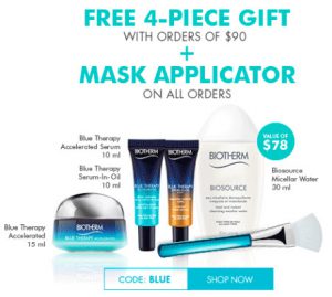 Receive a free 5-piece bonus gift with your $90 Biotherm purchase