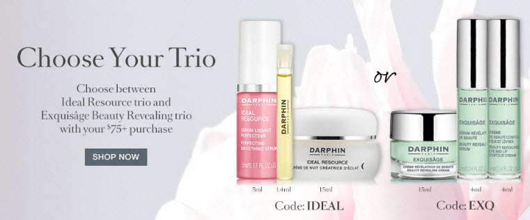 Receive your choice of 3-piece bonus gift with your $75 Darphin purchase