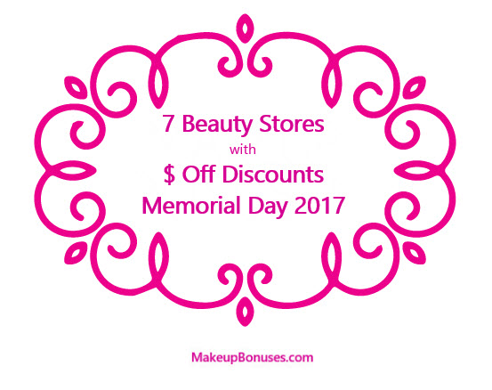 Dollar Amount Discounts Memorial Day 2017