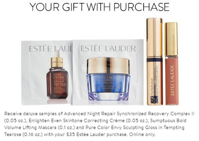 Receive a free 4-piece bonus gift with your $35 Estée Lauder purchase