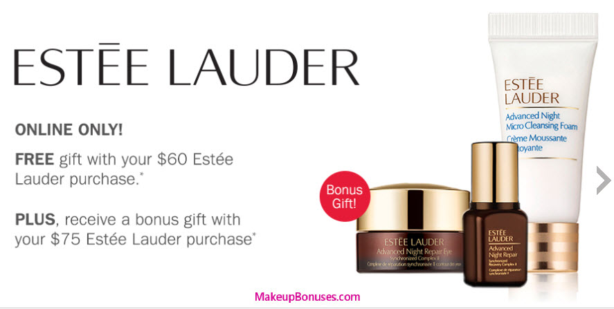 Receive a free 3-piece bonus gift with your $75 Estée Lauder purchase