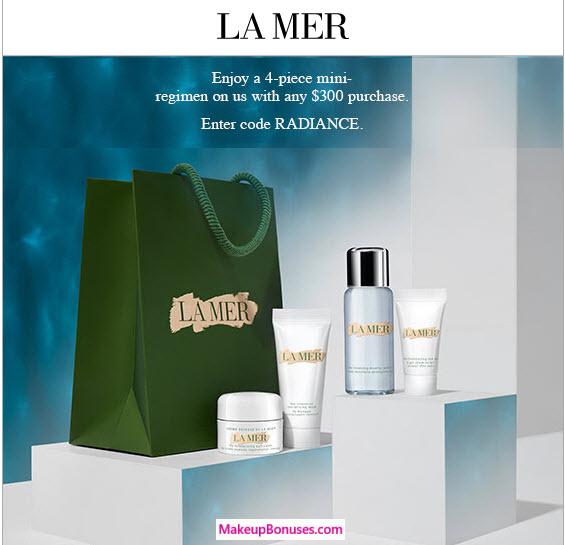 Receive a free 4-piece bonus gift with your $300 La Mer purchase