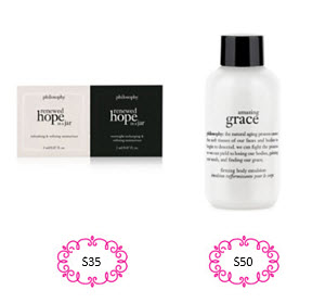 Receive a free 3-piece bonus gift with your $50 philosophy purchase