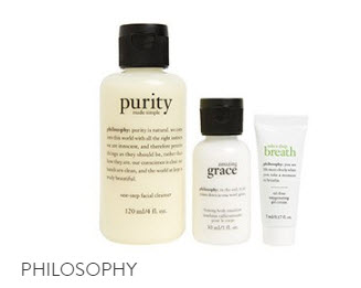 Receive a free 3-piece bonus gift with your $50 Philosophy purchase