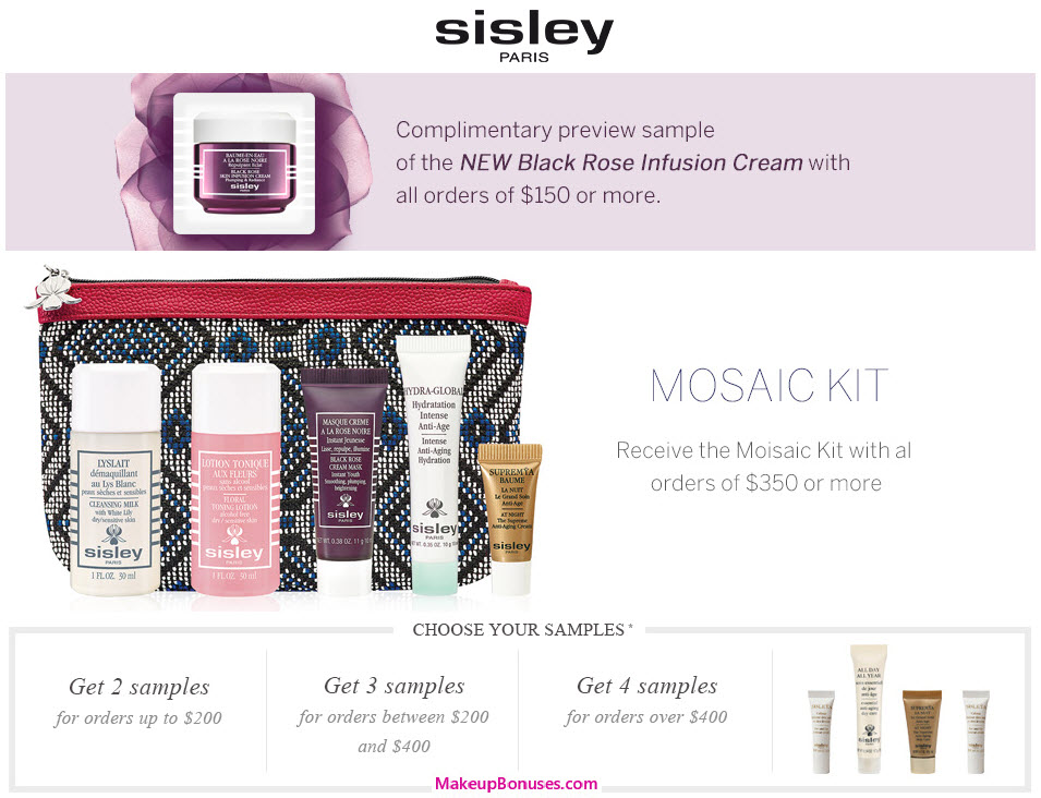 Receive a free 7-piece bonus gift with your $350 Sisley Paris purchase