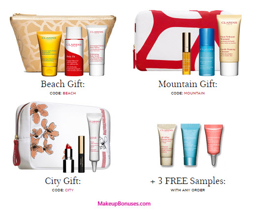 Receive a free 4-piece bonus gift with your $75 Clarins purchase